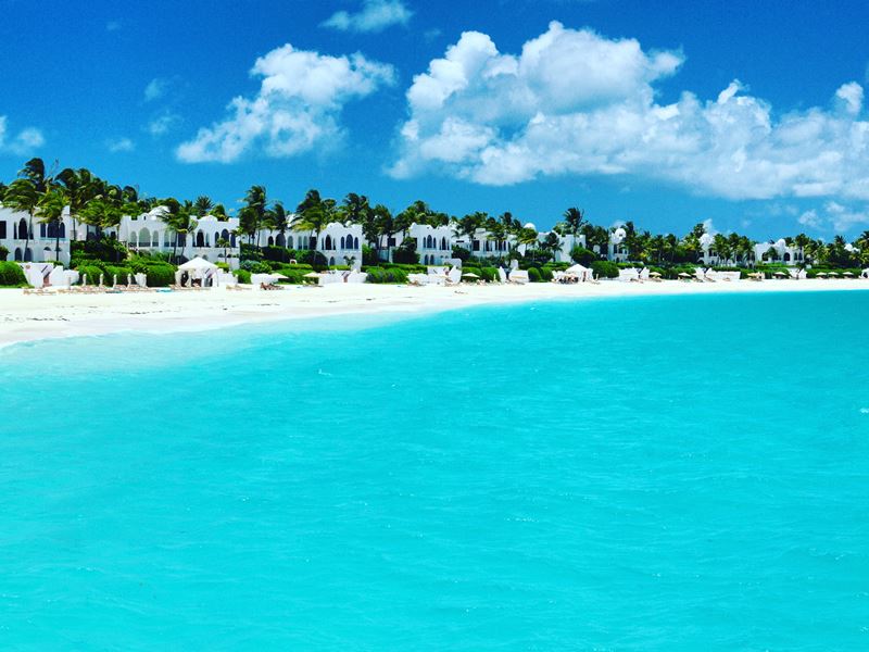 Blue waters of Maundays Bay, Anguilla