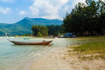 Boats docked at Koh Phangan