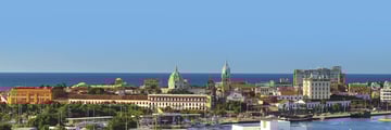 Aerial view of Cartagena, Columbia