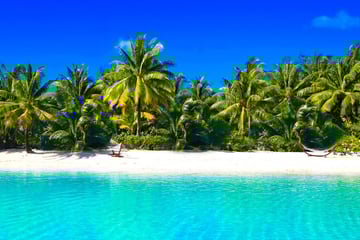 Secluded beaches in Bora Bora