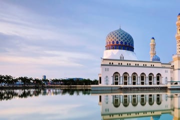 Flating mosque in Kota Kinabalu, Borneo