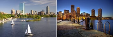 Waterfront scenery of Boston, Massachusetts