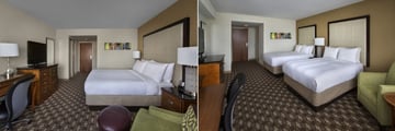 Guest Room King Bed and Guest Room Two Doubles at Boston Marriott Quincy 