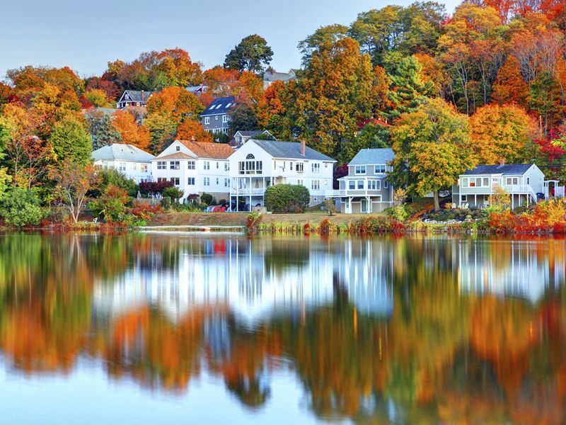Boston Neighbourhood in the Fall