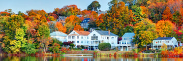Boston Suburb in the Autumn
