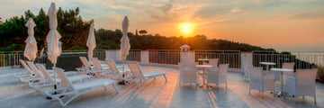 The sun terrace at Boutique Hotel Helios