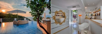 The terrace and bar at Boutique Hotel Helios