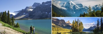 Bow Lake, Mount Robson & Spirit Island on Maligne Lake