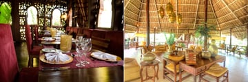 The Sultans Table (left), and The Chai Room (right), at Breezes Beach Club & Spa