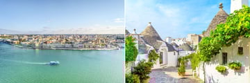 Brindisi and beautiful houses in Puglia