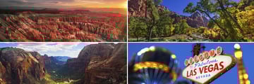 Bryce Canyon, Zion National Park & Las Vegas welcome sign