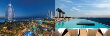 View of Burj al Arab Jumeirah and the Terrace Salt Pool