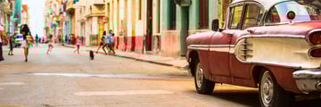 Bustling Havana street