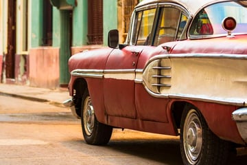 Bustling Havana street