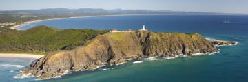 Aerial view of Byron Bay, North Coast, New South Wales