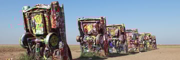 Cadillac Ranch Amarillo on Route 66, Texas