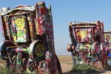 Cadillac Ranch Amarillo on Route 66, Texas