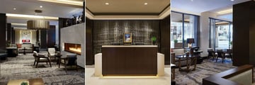 Calgary Downtown Marriott Hotel, Lobby and Mobile Check-in Area
