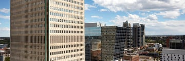 Skyline View from Calgary Downtown Marriott Hotel
