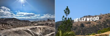 california death valley and hollywood