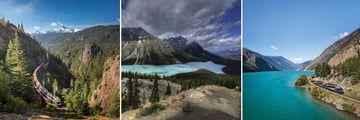 Scenery in the Canadian Rockies & The Rocky Mountaineer