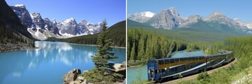 Moraine Lake & The Rocky Mountaineer