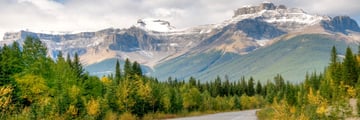 Beautiful scenery on a Rocky Mountain Highway in Canada