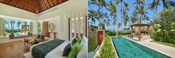 Candi Beach Resort & Spa, Luxury Ocean View Pool Villa Bedroom and Exterior