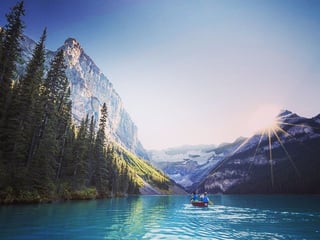Canoeing on Lake Louise