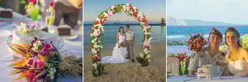 Canonnier Beachcomber Resort wedding couple
