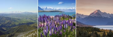 Canterbury Plains, Lake Tekapo & Lake Pukaki