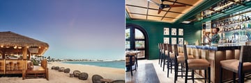 The Cap Shack and the bar at Cap Juluca, A Belmond Hotel