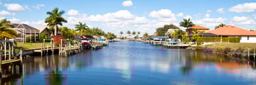 Wealthy canals in Cape Coral