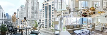 Cape House Langsuan Serviced Apartments, Balcony View of Bangkok, Executive Lounge Snacks and Seating Area