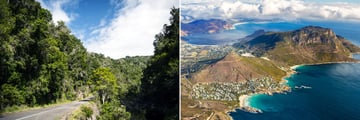 The Garden Route and an aerial view of Cape Town