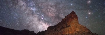 Starry night sky over Capitol Reef National Park