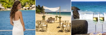 Carana beach wedding setup & celebrations