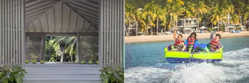 Yoga pavilion and water sports at Carlisle Bay