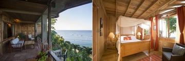 Hummingbird and Lime Tree lodges at Castara Retreats