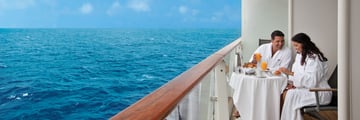 Balcony breakfast aboard Celebrity Cruise
