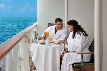Balcony breakfast aboard Celebrity Cruise