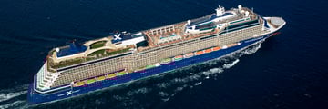 Aerial view of Celebrity Equinox