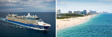 Celebrity Equinox Cruise Ship and Fort Lauderdale Beachline
