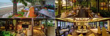 Clockwise from top left: Coast Beach Club, Hagi terrace, Lotus Court and Suan Bua at Centara Grand Beach Resort, Krabi 