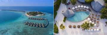 Centara Ras Fushi Resort & Spa, Aerial View of Resort and Pool
