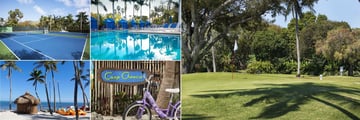 Cheeca Lodge & Spa, (clockwise from top left): Tennis, Pool, Golf, Camp Cheeca and Watersports