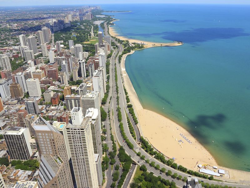 Chicago waterfront, Lake Michigan