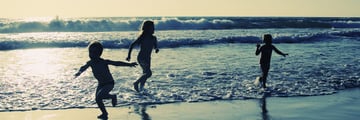 Children playing on the beach