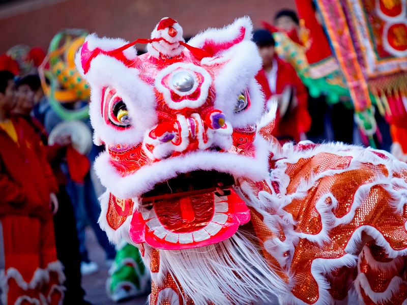 Chinese dragon dance