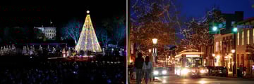 Washington DC National Christmas Tree Lighting and Alexandria Festive Lights Credit:National Park Foundation